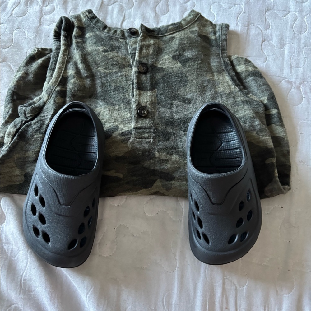 Kids Black Slip-On Shoes